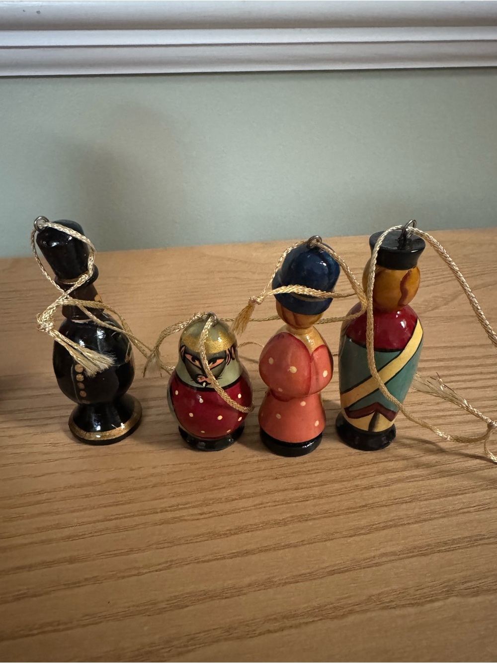 Vintage Signed Russian Nesting Doll Ornaments Box Set 5pc Hand Painted S Zabotin - Picture 4 of 6